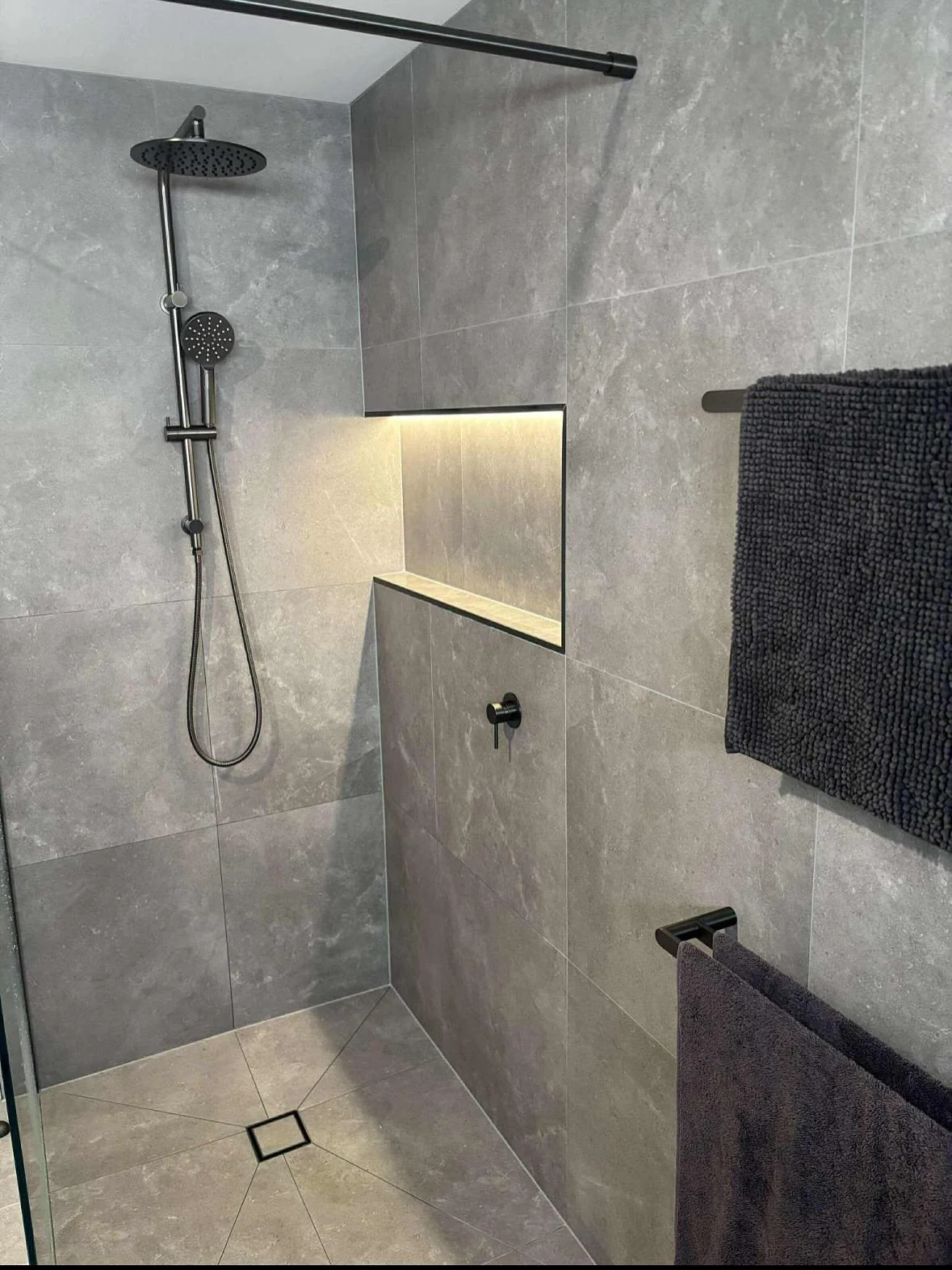 A closer look at the shower