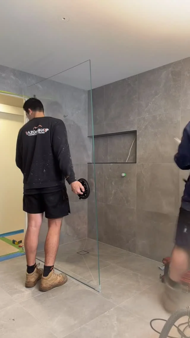 On site: fitting the shower